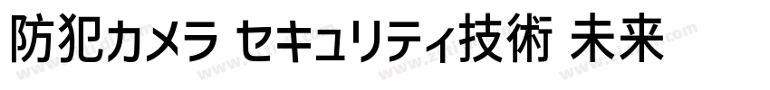 防犯カメラ セキュリティ技術 未来の防犯字体转换